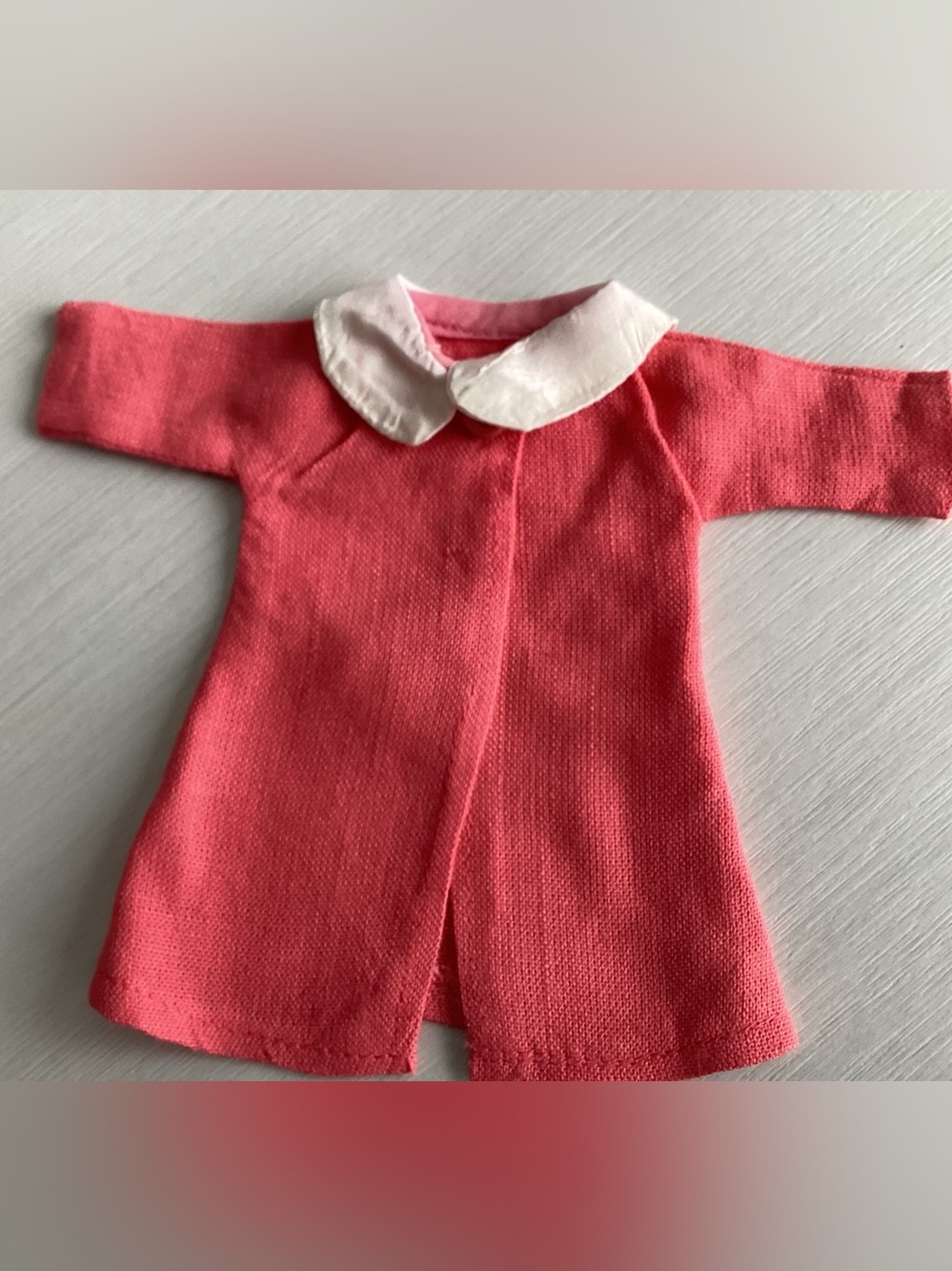 Vtg. Betsy McCall doll coat coral and cream Peter Pan collar
